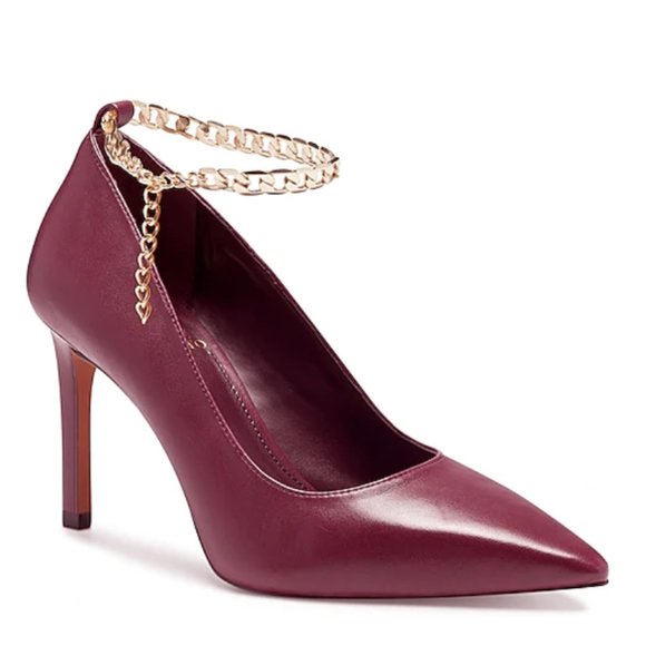 Vince Camuto Shoes - NEW Vince Camuto Women Peddya Elderberry Pointy Heel Anklet Chain Dress Pump